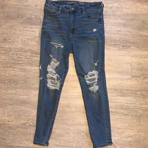 Women’s American Eagle Next Level Stretch Distressed Super Hi-Rise Jegging